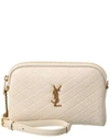 Saint Laurent Gaby Mini Lambskin Crossbody Bag In White