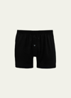 Zimmerli Men's Sea Island Cotton Boxer Briefs In Black