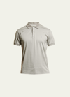 Rag & Bone Men's Interlock Knit Polo Shirt In Grey