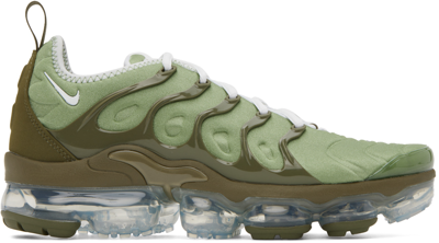 Nike Green Air Vapormax Plus Sneakers In Oil Green/white-medi