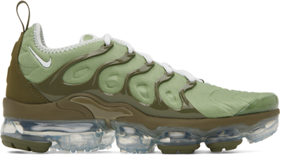 Nike Green Air Vapormax Plus Sneakers In Oil Green  White  & Medium Olive