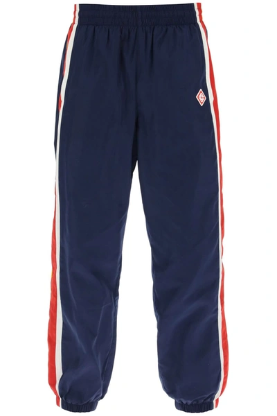 Casablanca Logo Patch Track Pants In Blue