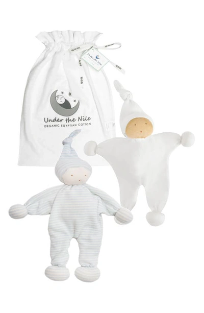 Under The Nile 2-piece Organic Cotton Doll Toy Set In White