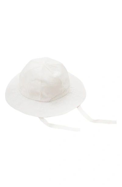 Under The Nile Babies' Cotton Poplin Sun Hat In White