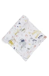 Pehr Into The Wild Organic Cotton Swaddle Blanket In Ivory