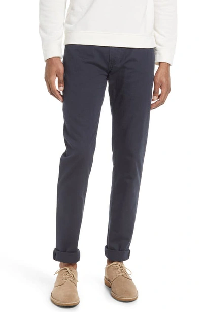 Billy Reid Cotton & Linen Blend Trousers In Carbon Blue