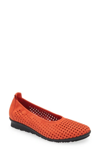 Arche Barria Perforated Ballet Slip-on In Balise