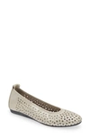 Arche 'lilly' Flat In Nacre/ Brume Leather