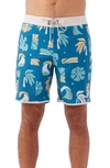 O'neill Cruzer Scallop Board Shorts In Bay Blue