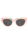 Polaroid 50mm Polarized Cat Eye Sunglasses In Pink/ Gray Polarized