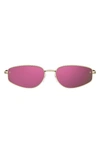 Chiara Ferragni 56mm Rectangular Sunglasses In Gold Pink/ Pink Multilayer