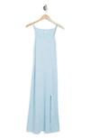 Love...ady Ribbed Tank Dress In Airy Blue