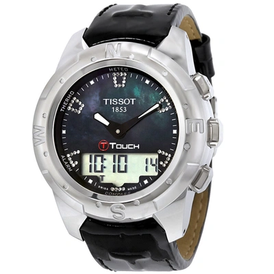 Tissot Women's Black Mother Of Pearl Dial Watch In Blue