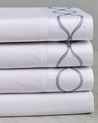 Maurizio Italy Royal Trellis Sheet Set In White