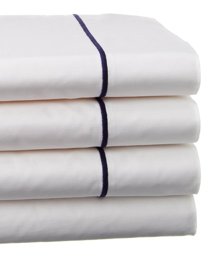 Maurizio Italy Simple Line Sheet Set In White