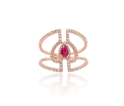 Diana M. 14ktr Gold Ring Scd0.34 Rb 0.21 3.39gm 93st In White