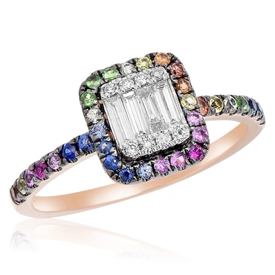 Diana M. 14ktwg Ring Scd 0.04cts Bg 0.19cts Gg 0.02cts Mlsp 0.37cts, 2.17gm In White