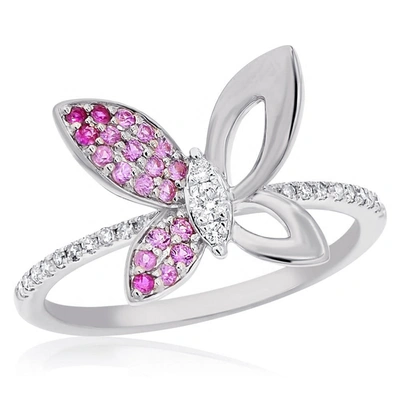 Diana M. 14ktwg Ring D 0.04cts Scd 0.10cts Ps 0.18cts, 2.31gm, 43st In White