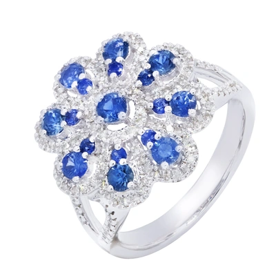 Diana M. 14kt/wg Ring Scd 0.38 Sp 1.04 4.74 Gm In White