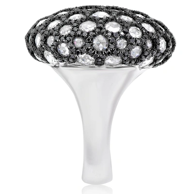 Diana M. 18kt/wg Ring Ros. D.5.75ct, Black. D 1.60ct In White
