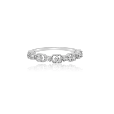 Diana M. 18ktwg Ring Diamonds 0.27cts 2.45 Gm 9 St In White