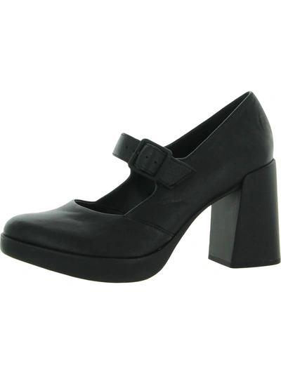 Naturalizer Genn Spark Womens Leather Platform Mary Jane Heels In Black