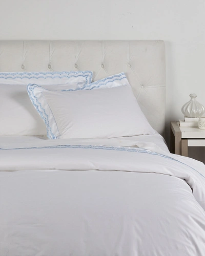 Maurizio Italy Double Scallop Duvet Set In White