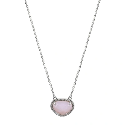 Adornia Fine Adornia Birthstone Necklace .925 Sterling Silver In Pink