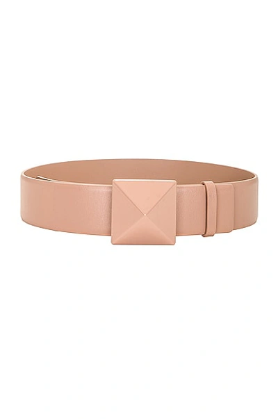 Valentino Garavani Roman Stud Leather Belt In Pink