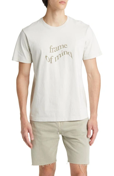 Frame Waved Logo Graphic T-shirt In White