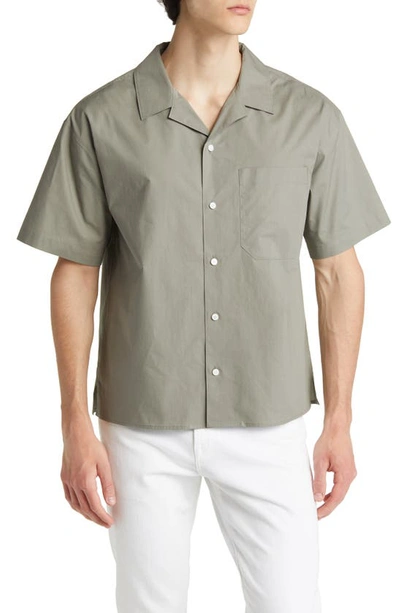 Frame Men's Soft Cotton Camp Shirt In Desert Sage