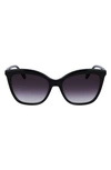Longchamp 53mm Rectangular Sunglasses In Black