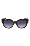 Longchamp 52mm Gradient Tea Cup Sunglasses In Tokyo Havana