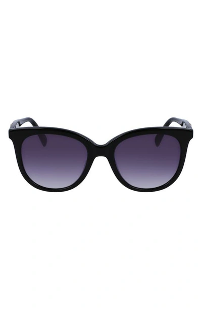 Longchamp 54mm Gradient Tea Cup Sunglasses In Black