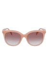 Longchamp 54mm Gradient Tea Cup Sunglasses In Rose