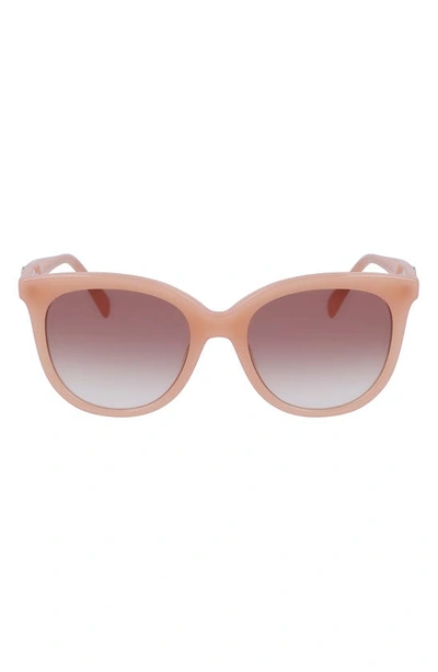 Longchamp 54mm Gradient Tea Cup Sunglasses In Rose