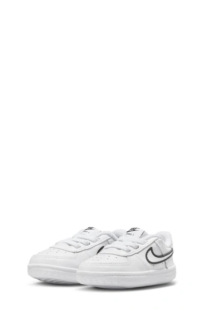 Nike Kids' Air Force 1 Crib Shoe In White/black