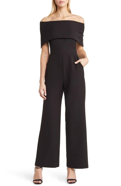 Vince Camuto Off The Shoulder Jumpsuit In Black