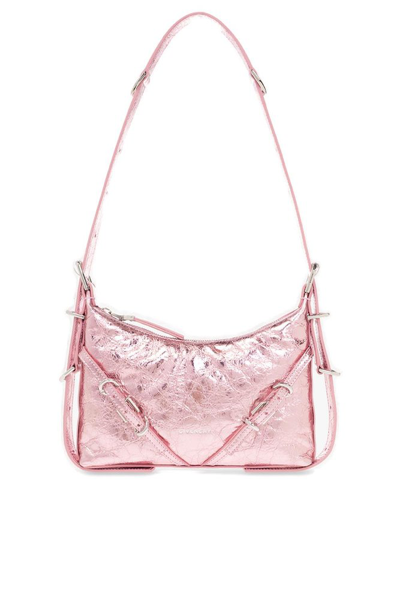 Givenchy Voyou Mini Leather Shoulder Bag In Silk Pink