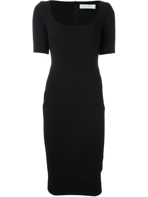 Victoria Beckham Fitted Dress In Black | ModeSens