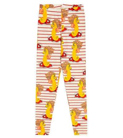 Mini Rodini Kids' Printed Leggings In Red