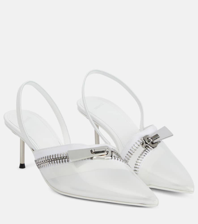 Coperni Clear Zip Pvc Slingback Pumps In Clear White