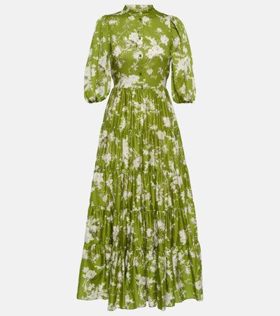 erdem green floral dress ERDEM