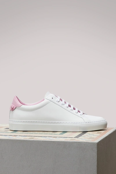 Givenchy 20mm Urban Knot Leather Sneaker In Blanc/rose