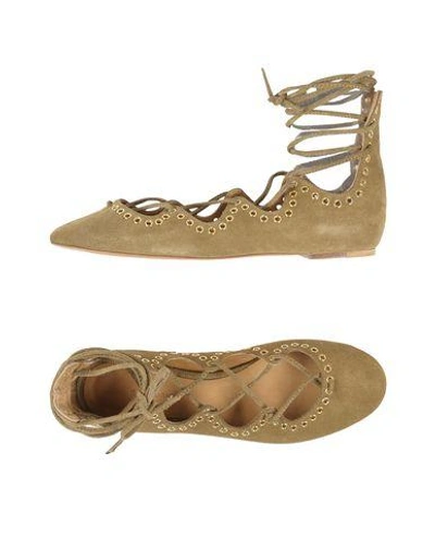 Isabel Marant Ballet Flats In Khaki