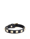 Valentino Garavani Valentino - Rockstud Leather Bracelet - Womens - Navy