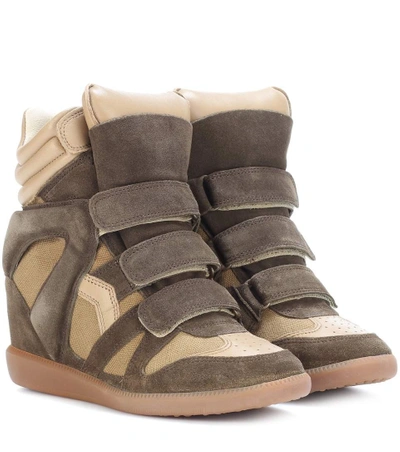 Isabel Marant Bekett Leather And Suede Sneakers