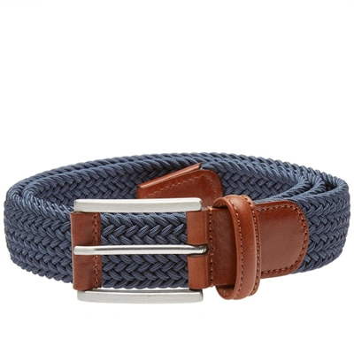 Anderson's Woven Textile Belt In Blue