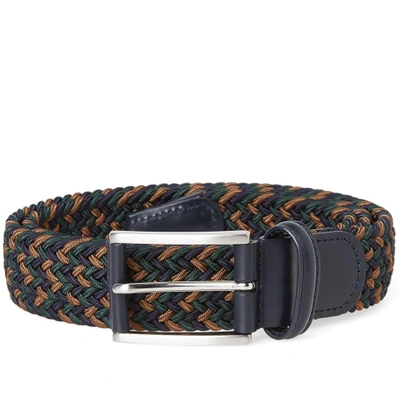 Anderson's Woven Textile Belt In Brown