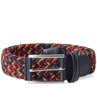 Anderson's Woven Textile Belt In Blue